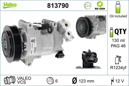 Kompressor, Klimaanlage 12 V VALEO 813790 Bild Kompressor, Klimaanlage 12 V VALEO 813790