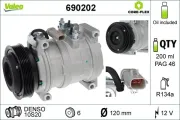 Kompressor, Klimaanlage 12 V VALEO 690202