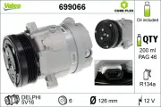 Kompressor, Klimaanlage 12 V VALEO 699066