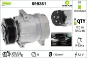 Kompressor, Klimaanlage 12 V VALEO 699361