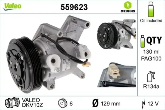 Kompressor, Klimaanlage 12 V VALEO 559623 Bild Kompressor, Klimaanlage 12 V VALEO 559623