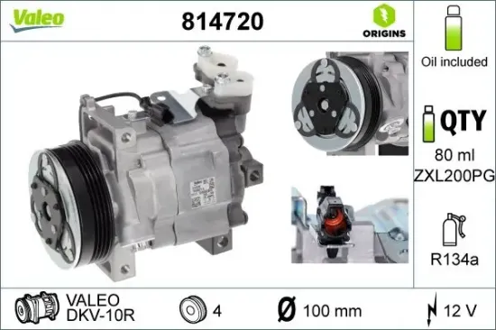 Kompressor, Klimaanlage VALEO 814720 Bild Kompressor, Klimaanlage VALEO 814720