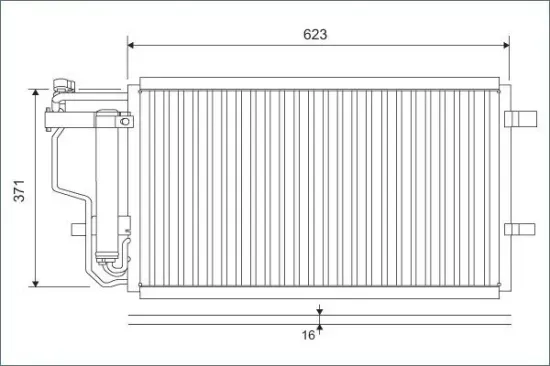 Kondensator, Klimaanlage VALEO 810907 Bild Kondensator, Klimaanlage VALEO 810907