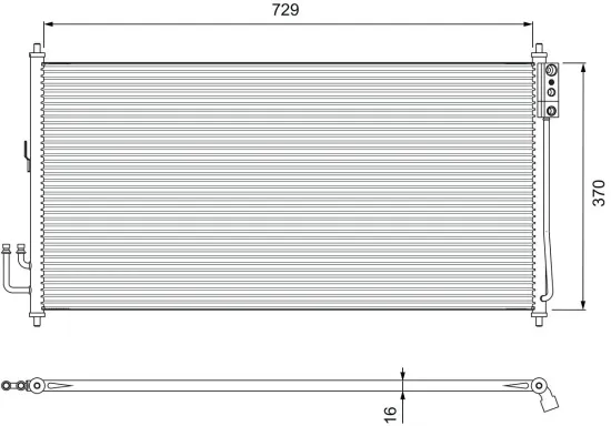 Kondensator, Klimaanlage VALEO 810909 Bild Kondensator, Klimaanlage VALEO 810909