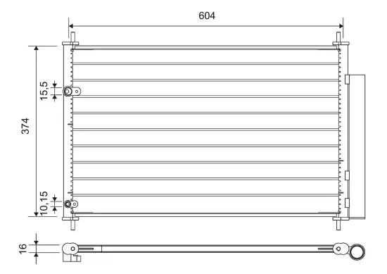 Kondensator, Klimaanlage VALEO 812654 Bild Kondensator, Klimaanlage VALEO 812654