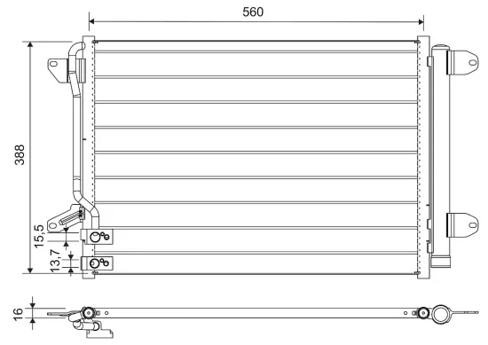 Kondensator, Klimaanlage VALEO 812665 Bild Kondensator, Klimaanlage VALEO 812665