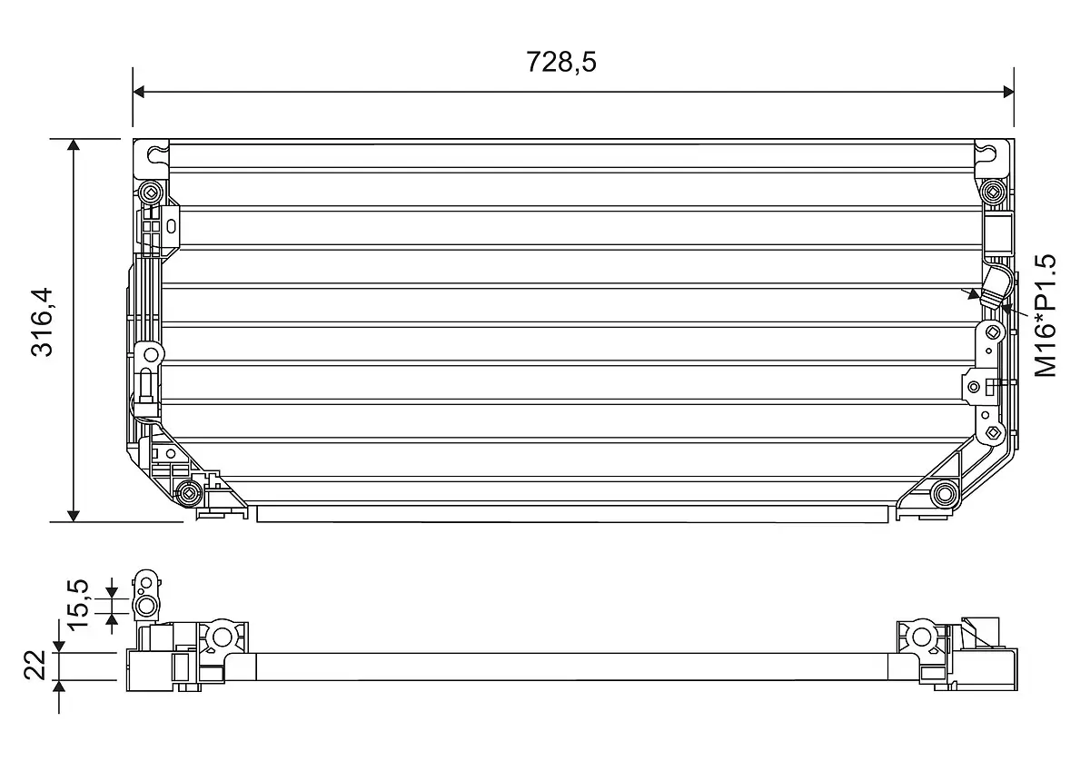 Kondensator, Klimaanlage VALEO 812697