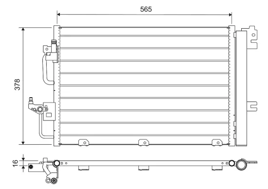 Kondensator, Klimaanlage VALEO 812704 Bild Kondensator, Klimaanlage VALEO 812704