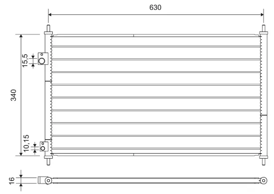 Kondensator, Klimaanlage VALEO 812713 Bild Kondensator, Klimaanlage VALEO 812713