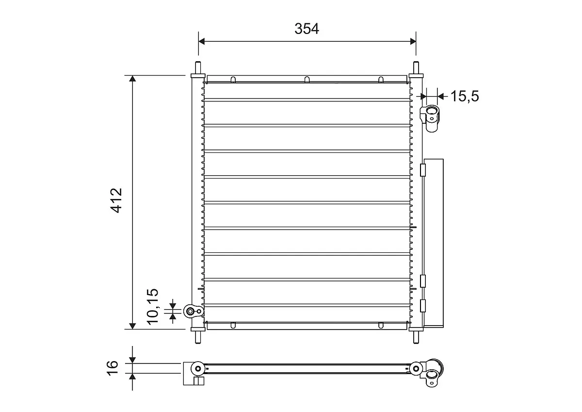 Kondensator, Klimaanlage VALEO 812719