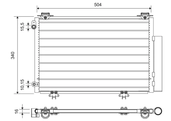 Kondensator, Klimaanlage VALEO 812724 Bild Kondensator, Klimaanlage VALEO 812724