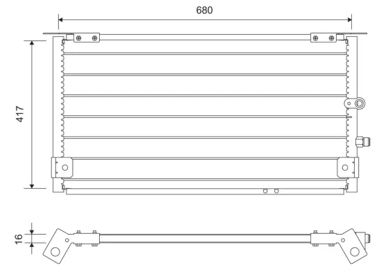 Kondensator, Klimaanlage VALEO 812731 Bild Kondensator, Klimaanlage VALEO 812731