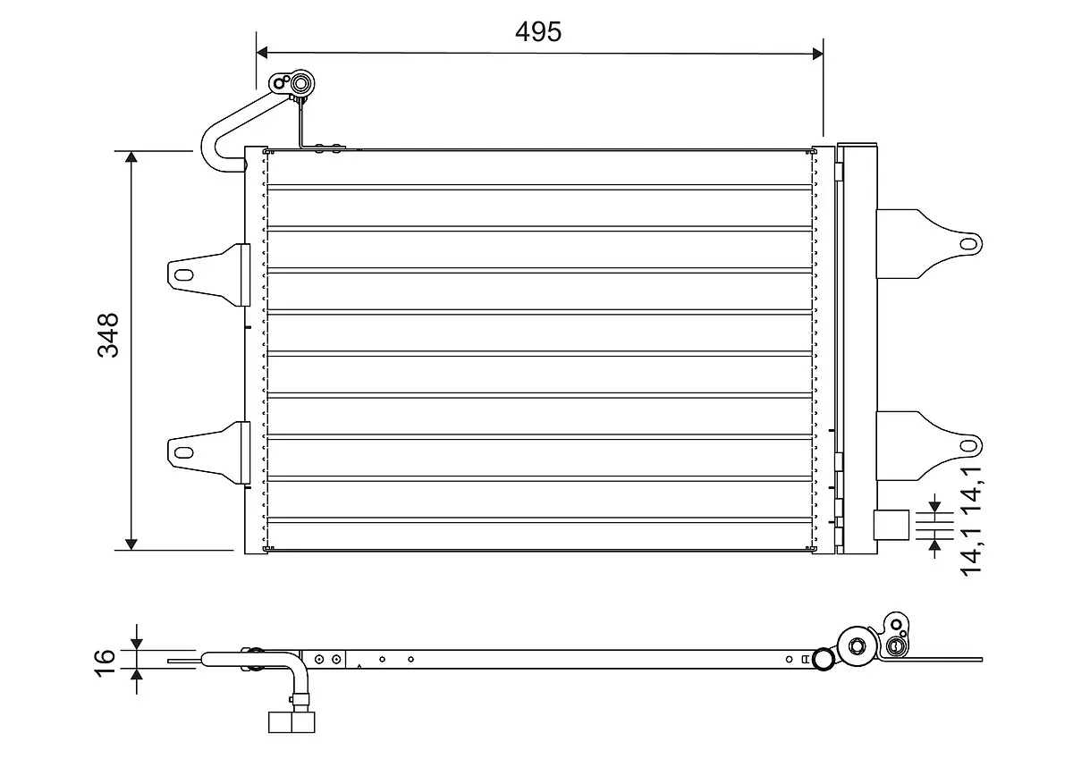 Kondensator, Klimaanlage VALEO 812735