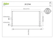 Kondensator, Klimaanlage VALEO 812744