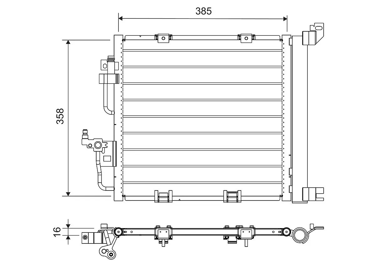 Kondensator, Klimaanlage VALEO 812747