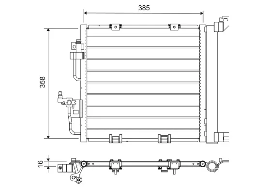 Kondensator, Klimaanlage VALEO 812747 Bild Kondensator, Klimaanlage VALEO 812747