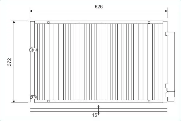 Kondensator, Klimaanlage VALEO 812880