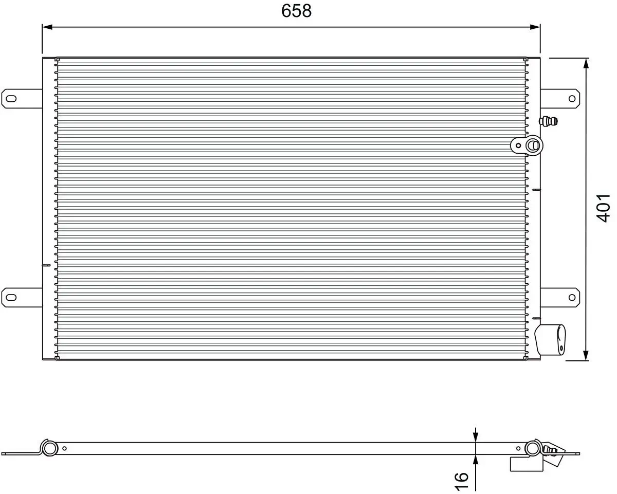 Kondensator, Klimaanlage VALEO 814004