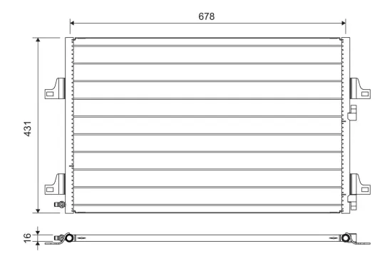 Kondensator, Klimaanlage VALEO 814007 Bild Kondensator, Klimaanlage VALEO 814007