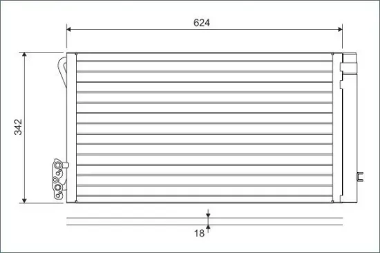 Kondensator, Klimaanlage VALEO 814012 Bild Kondensator, Klimaanlage VALEO 814012