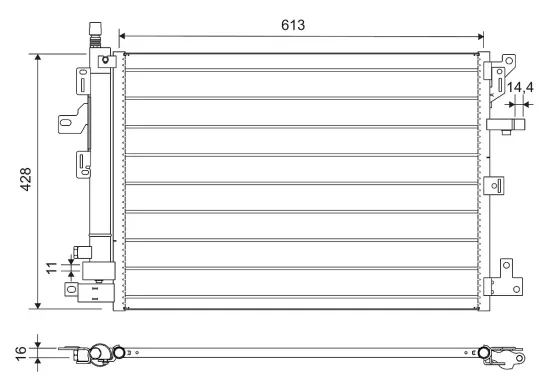 Kondensator, Klimaanlage VALEO 814013 Bild Kondensator, Klimaanlage VALEO 814013
