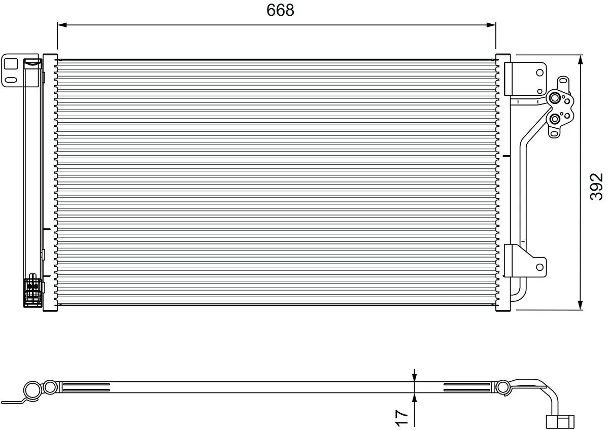 Kondensator, Klimaanlage VALEO 814015