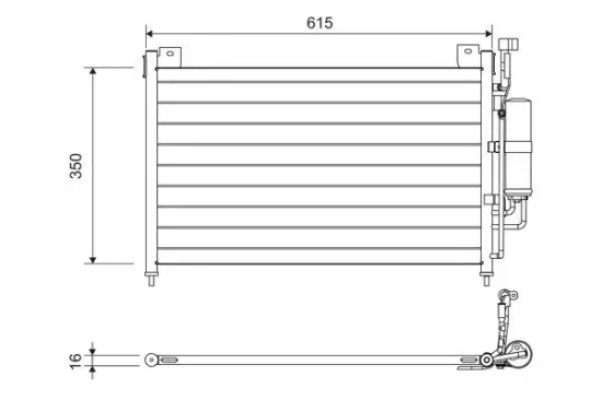 Kondensator, Klimaanlage VALEO 814038 Bild Kondensator, Klimaanlage VALEO 814038