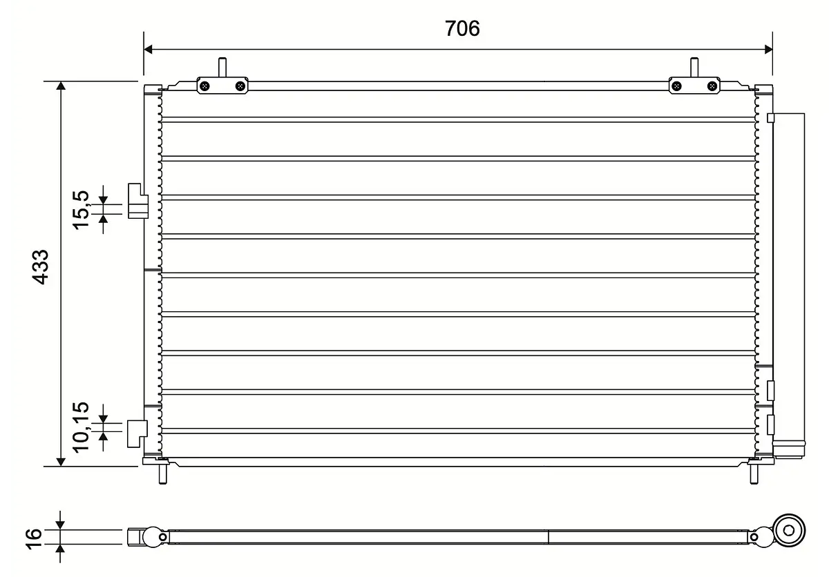 Kondensator, Klimaanlage VALEO 814046