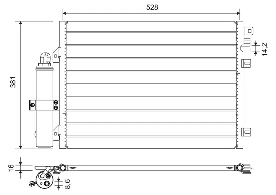 Kondensator, Klimaanlage VALEO 814051 Bild Kondensator, Klimaanlage VALEO 814051
