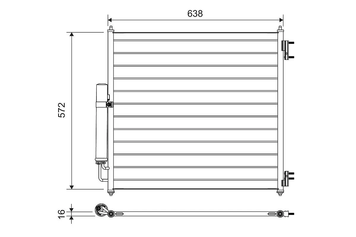Kondensator, Klimaanlage VALEO 814053