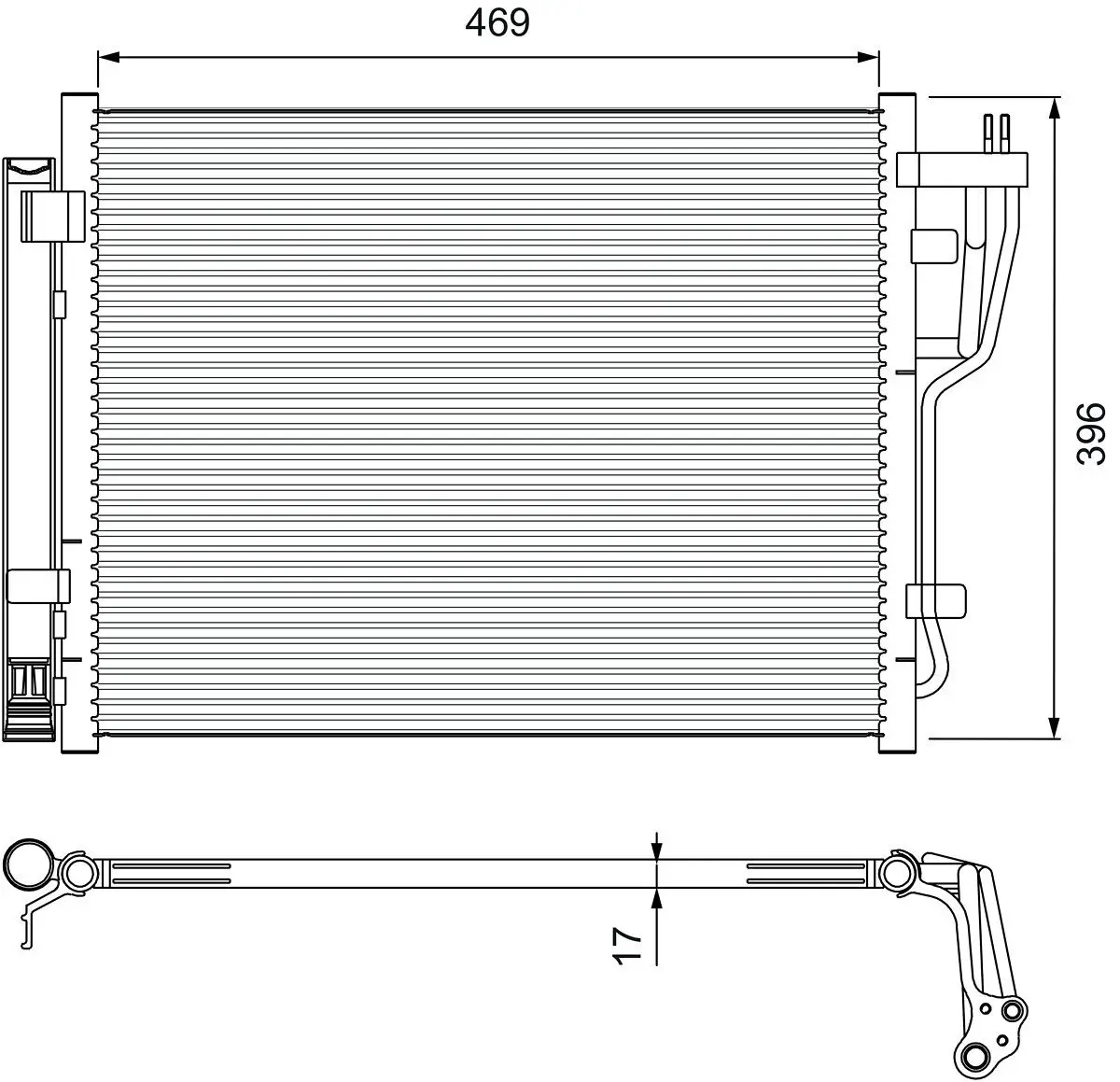 Kondensator, Klimaanlage VALEO 814070