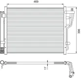 Kondensator, Klimaanlage VALEO 814070