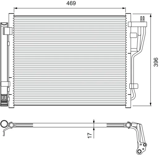 Kondensator, Klimaanlage VALEO 814070 Bild Kondensator, Klimaanlage VALEO 814070