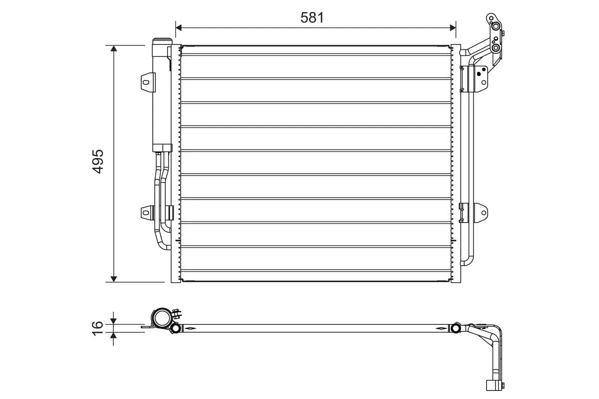 Kondensator, Klimaanlage VALEO 814157