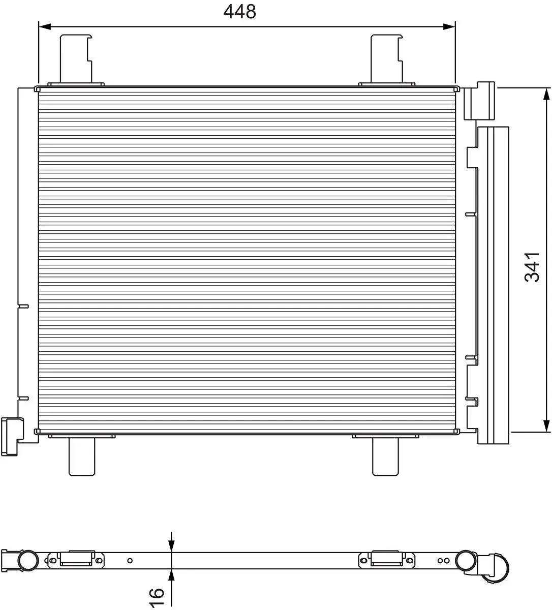 Kondensator, Klimaanlage VALEO 814168