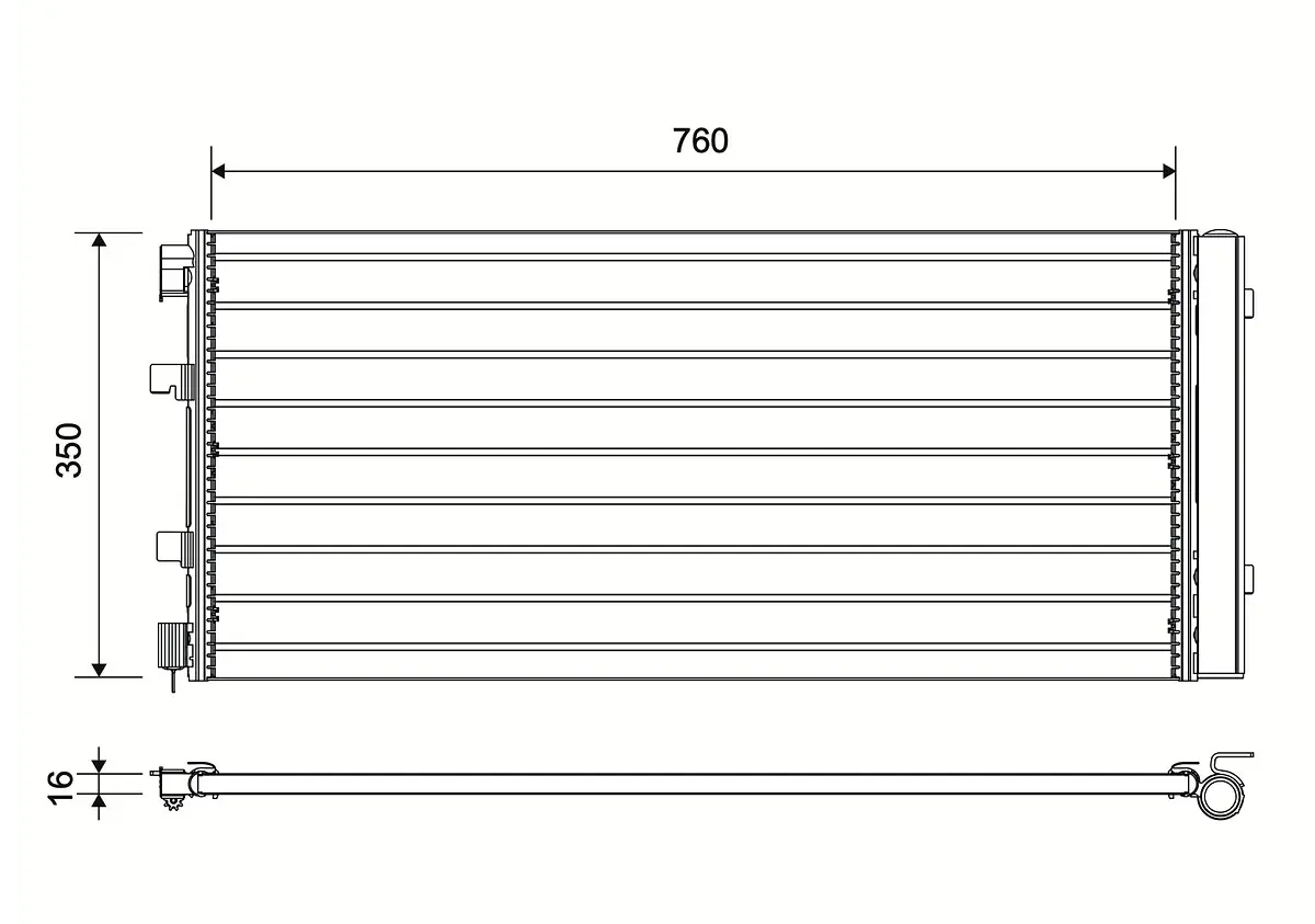 Kondensator, Klimaanlage VALEO 814179