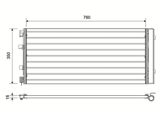 Kondensator, Klimaanlage VALEO 814179 Bild Kondensator, Klimaanlage VALEO 814179