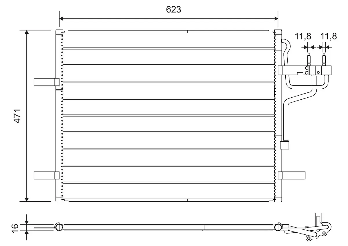 Kondensator, Klimaanlage VALEO 814185
