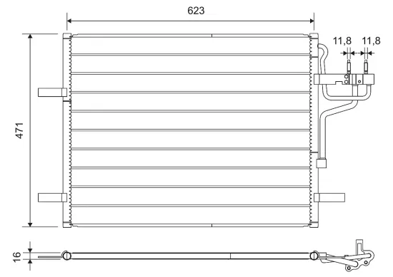 Kondensator, Klimaanlage VALEO 814185 Bild Kondensator, Klimaanlage VALEO 814185