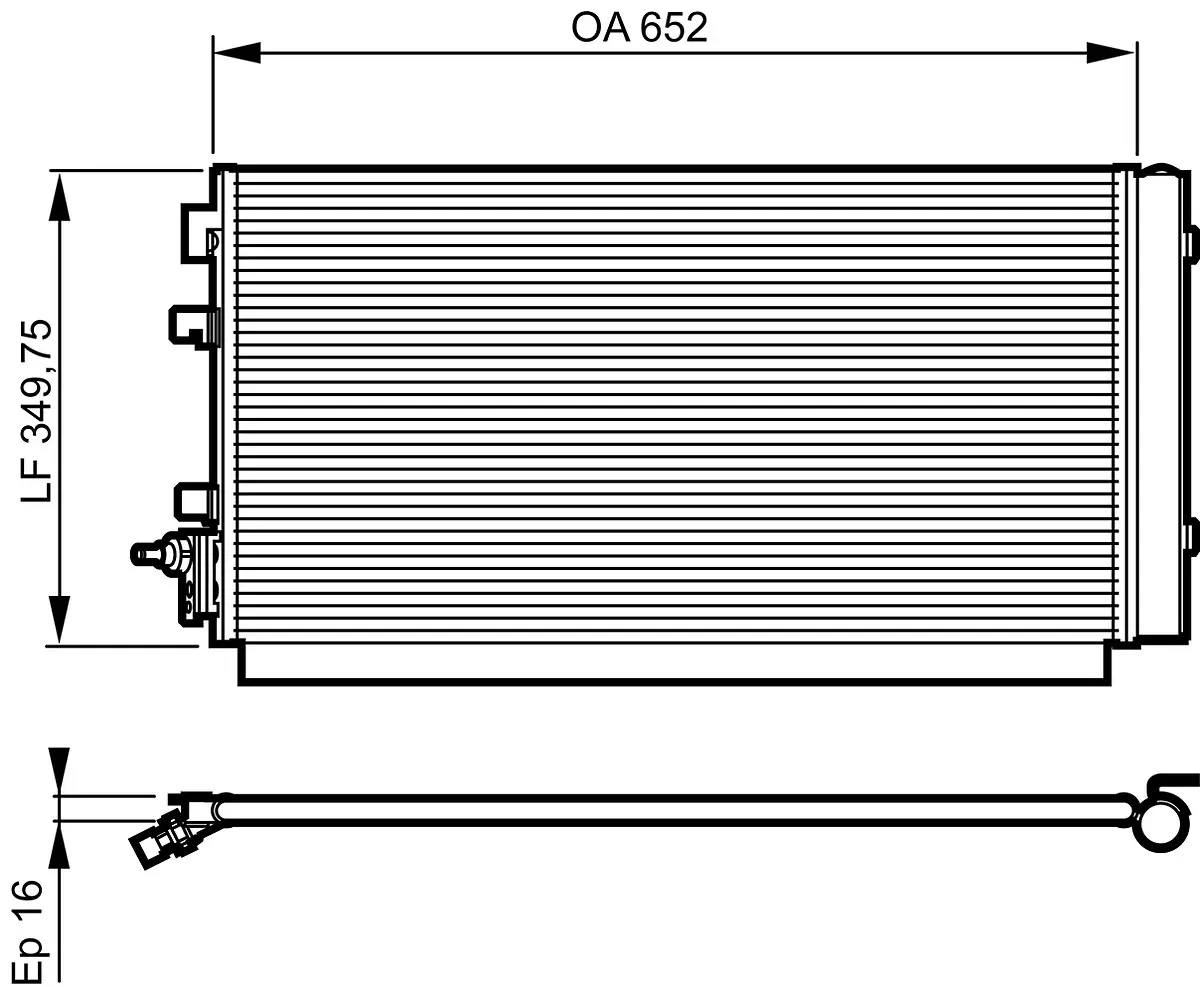 Kondensator, Klimaanlage VALEO 814187