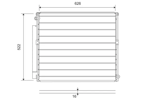 Kondensator, Klimaanlage VALEO 814203 Bild Kondensator, Klimaanlage VALEO 814203