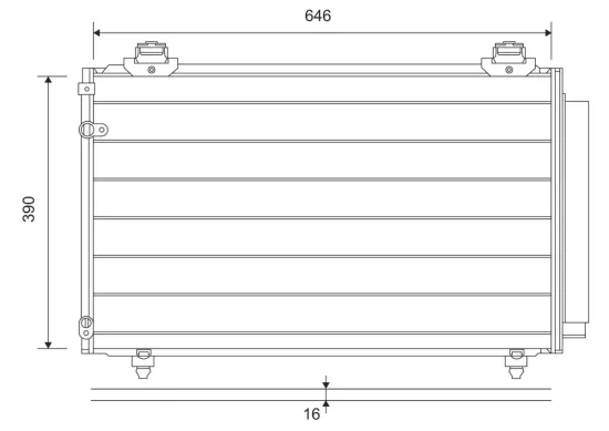 Kondensator, Klimaanlage VALEO 814211 Bild Kondensator, Klimaanlage VALEO 814211