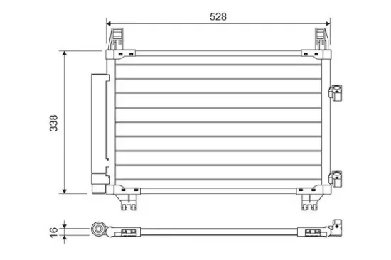 Kondensator, Klimaanlage VALEO 814223 Bild Kondensator, Klimaanlage VALEO 814223