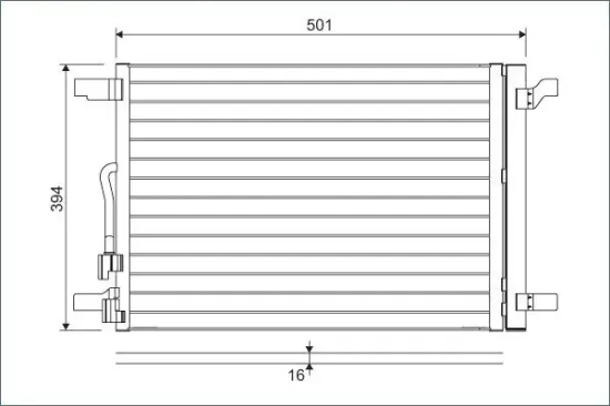 Kondensator, Klimaanlage VALEO 814301 Bild Kondensator, Klimaanlage VALEO 814301