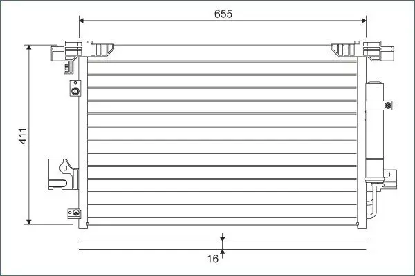 Kondensator, Klimaanlage VALEO 814315