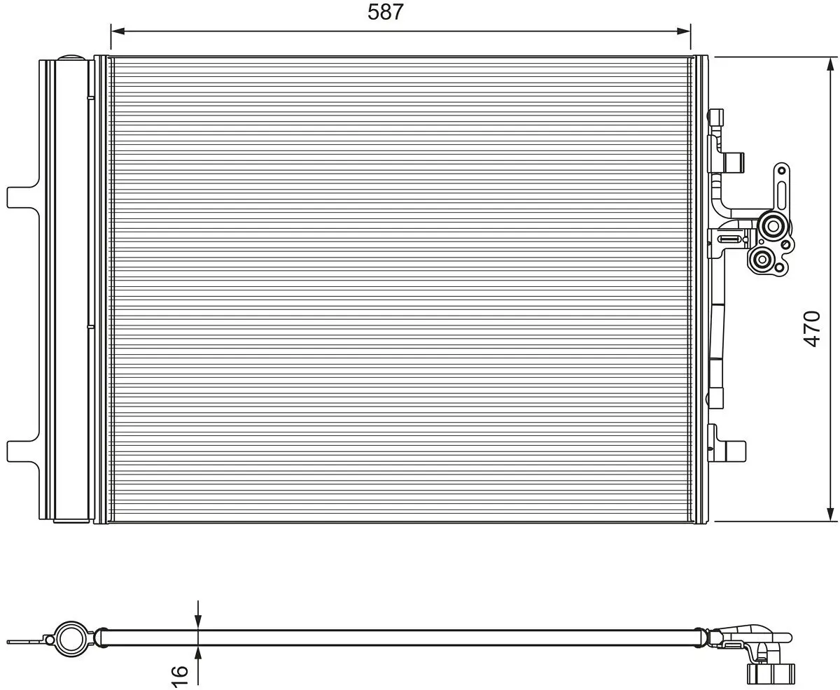 Kondensator, Klimaanlage VALEO 814318