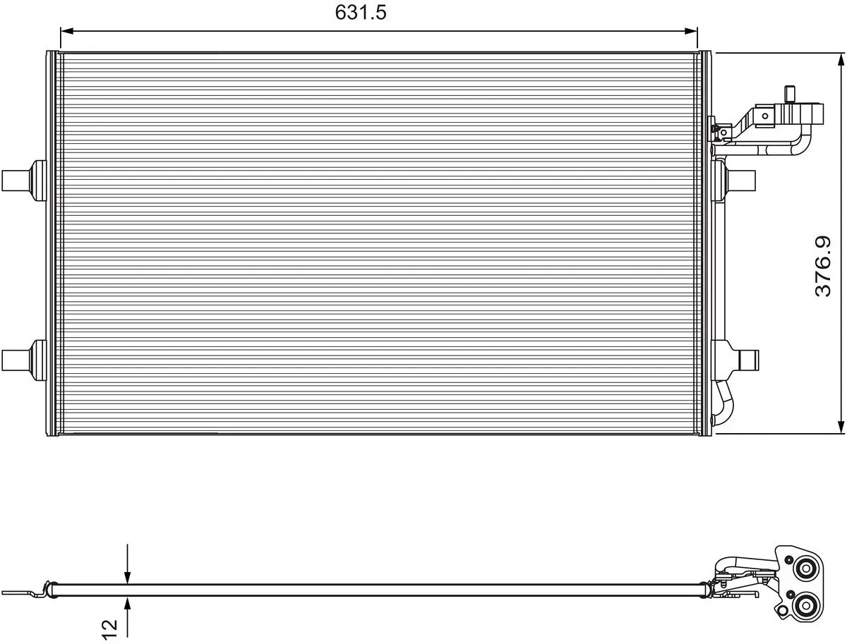 Kondensator, Klimaanlage VALEO 814324