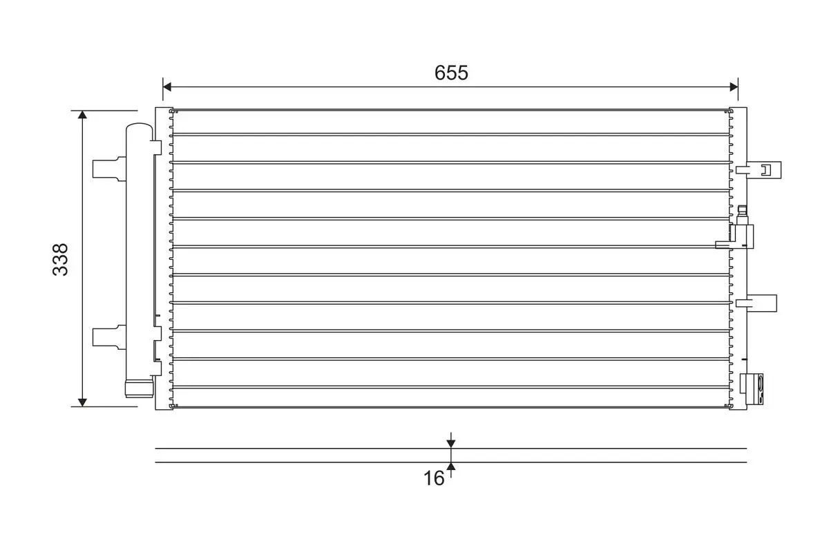 Kondensator, Klimaanlage VALEO 814370