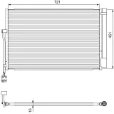 Kondensator, Klimaanlage VALEO 814379