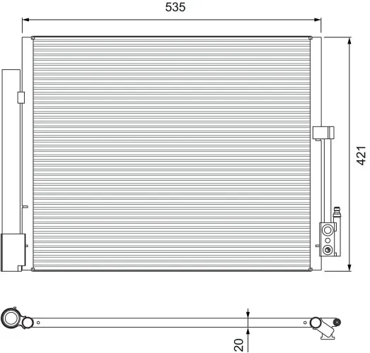 Kondensator, Klimaanlage VALEO 814382 Bild Kondensator, Klimaanlage VALEO 814382